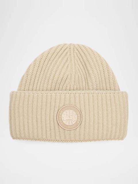 Canada Goose Men's Tonal Disc Wool-Cashmere Beanie