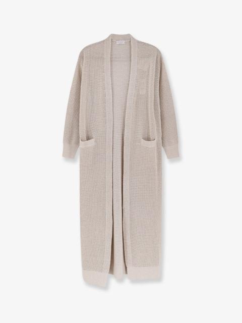 Cotton And Viscose Long Cardigan