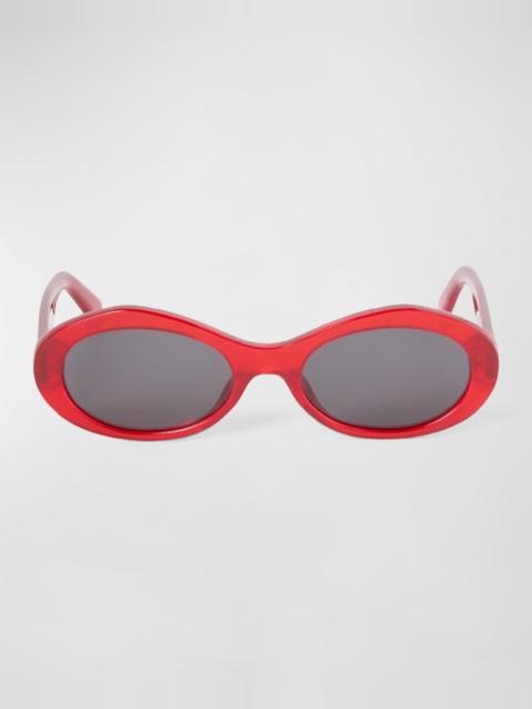 Off-White Men's Edison Acetate Oval Sunglasses