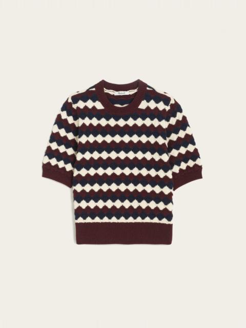 Madewell Puff-Sleeve Crewneck Sweater in 100% Cotton