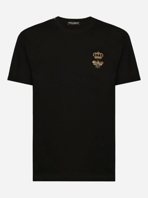 Dolce & Gabbana Cotton T-shirt with embroidery