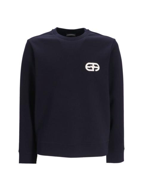 EMPORIO ARMANI logo-patch long-sleeve sweatshirt