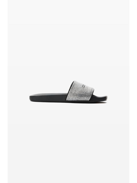 Alexander Wang crystal hotfix pool slide