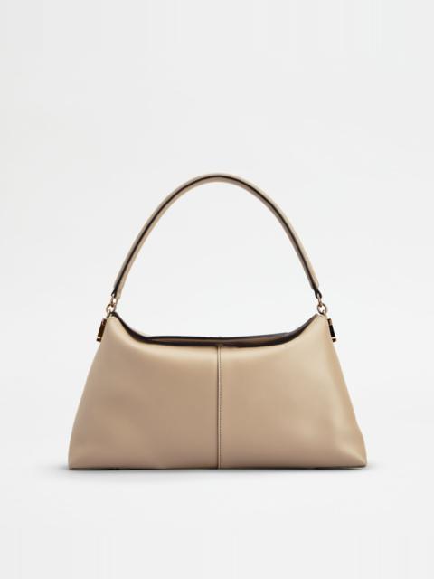 Tod's TOD'S T CASE SHOULDER BAG IN LEATHER SMALL - BEIGE