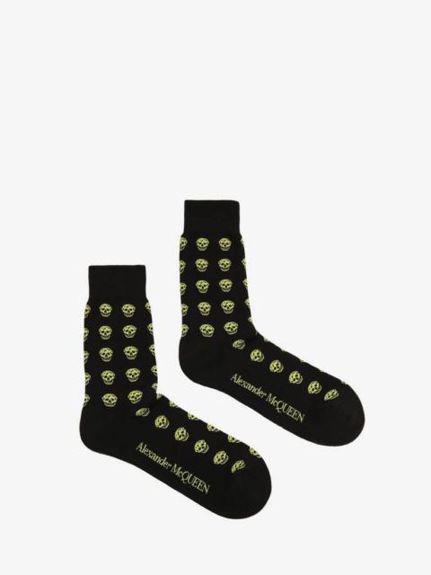 Alexander McQueen Short Skull Socks in Black