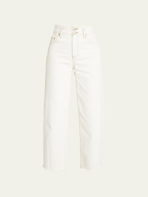 ULLA JOHNSON The Thea Cropped Wide-Leg Jeans