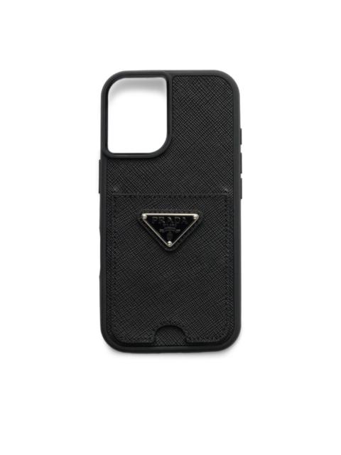 Prada Saffiano leather iPhone 16 case