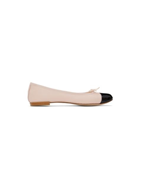 Repetto Pink & Black Flora Ballerina Flats
