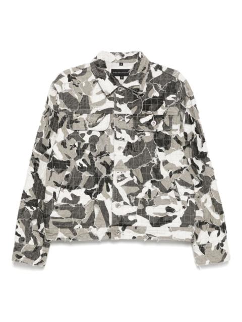 WHO DECIDES WAR camo trucker jacket