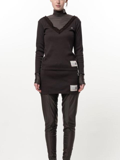 Maison MIHARAYASUHIRO High Neck Layered Knit Pullover