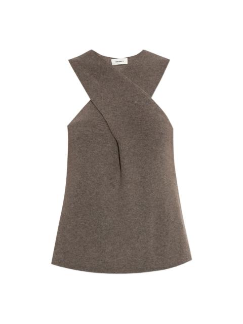 LISA YANG cross-neck ribbed top