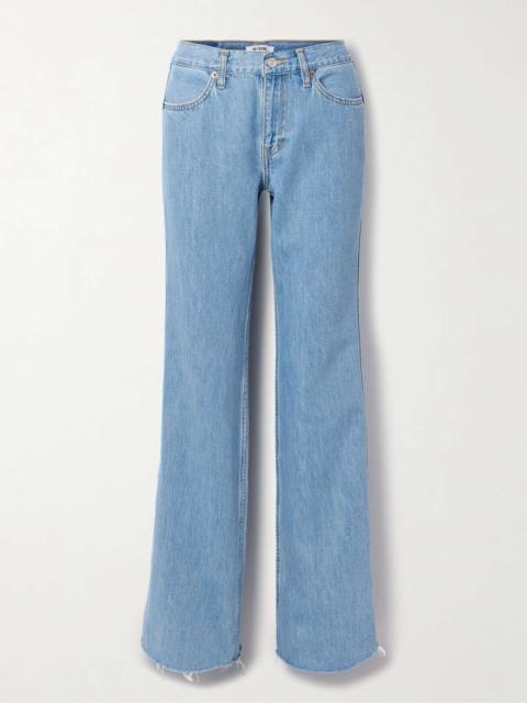 The Californian frayed mid-rise flared jeans Mid denim