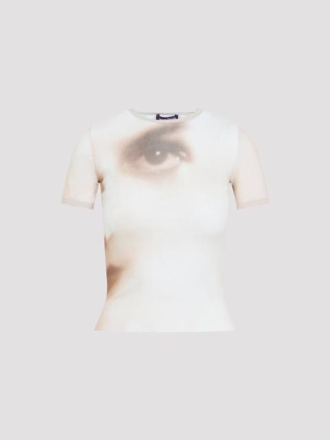 Jean Paul Gaultier Jean Paul Gaultier Mesh Baby Printed ¶Face¶ Tee