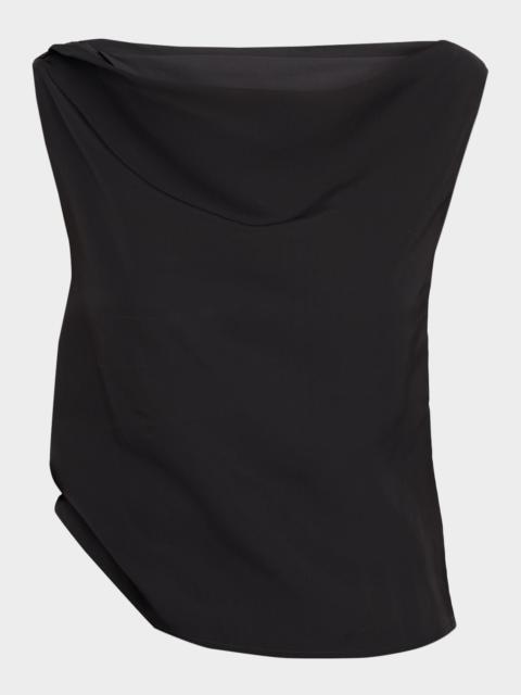 CO Sleeveless Draped-Back Top