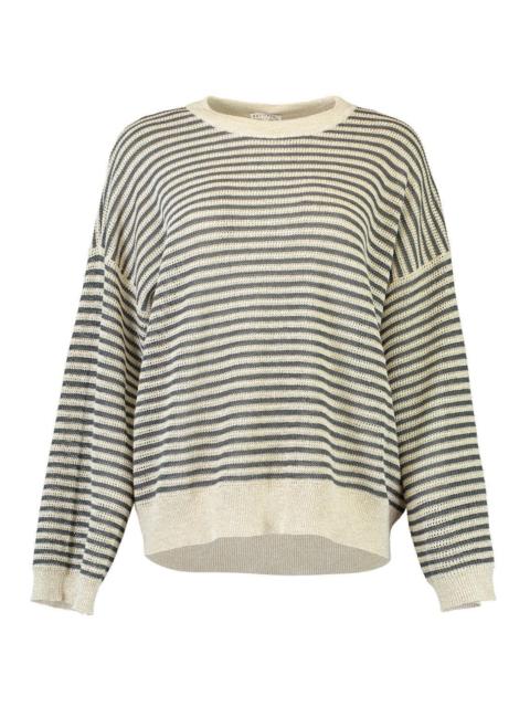 Brunello Cucinelli Sparkling Summer Striped Sweater