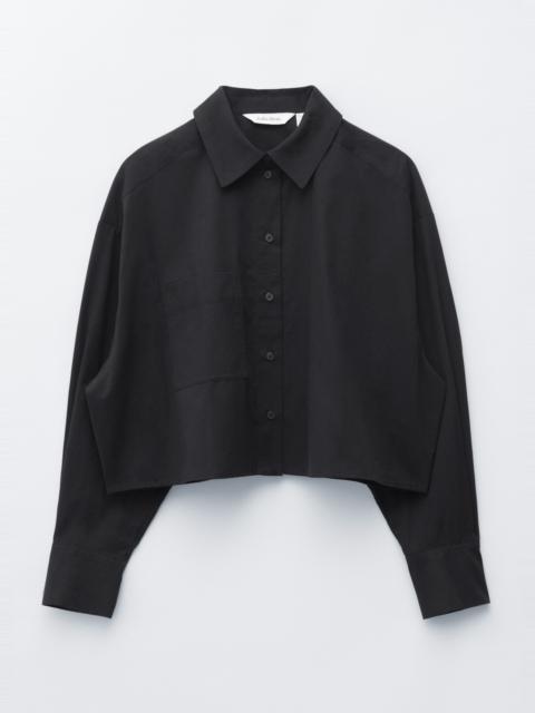 & Other Stories Cropped Oversized Cotton Shirt