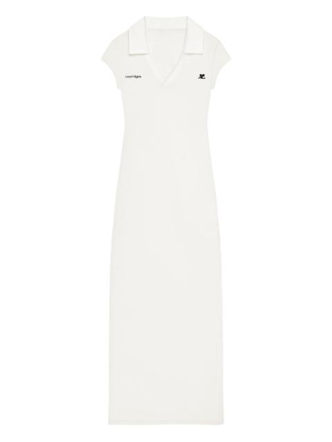 courrèges logo maxi dress