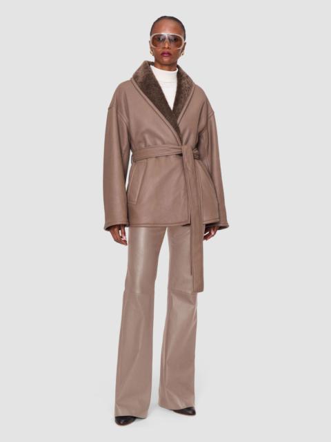 JOSEPH Tafira Leather Stretch Trousers