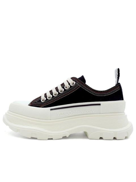 Alexander McQueen (WMNS) Alexander McQueen Tread Slick Lace Up Sneaker 'Denim Black' 657579W4L3M1355