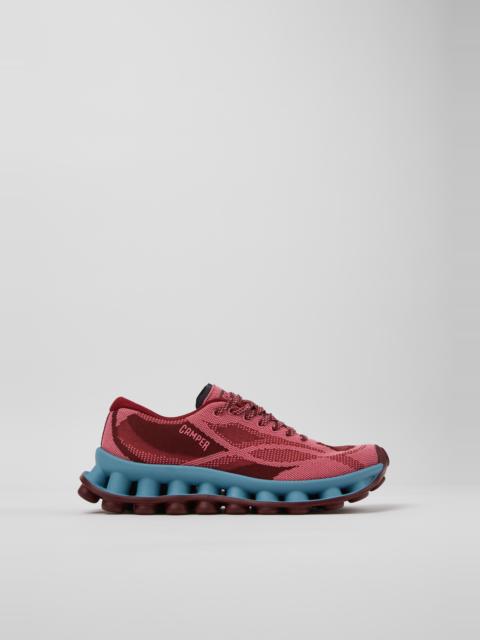 CAMPER Pelotissima Burgundy Recycled PET Sneakers for Women.