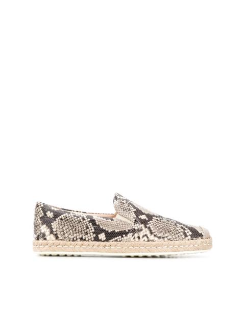Tod's python-effect espadrilles