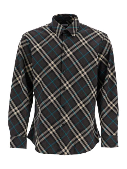 WOOL BLEND SHIRT WITH CHECK PATTERN