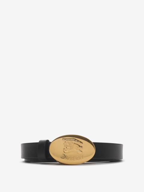 Burberry Thin Reversible Leather Oval Knight Stamp Belt​