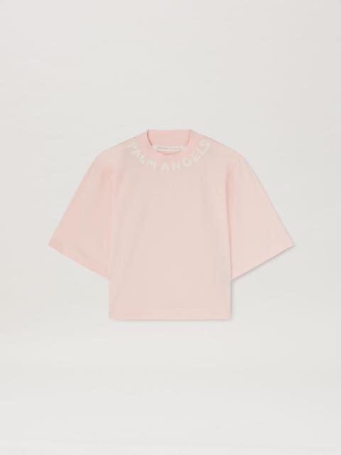 Palm Angels Logo Cropped T-Shirt Pink