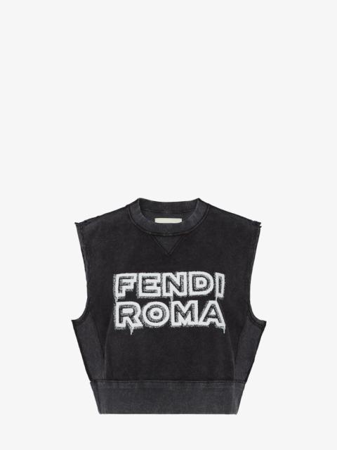 FENDI Black jersey Fendi Roma Capsule sweatshirt