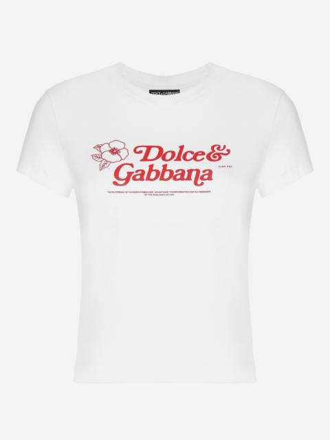 Dolce & Gabbana Jersey T-shirt with Dolce&Gabbana print