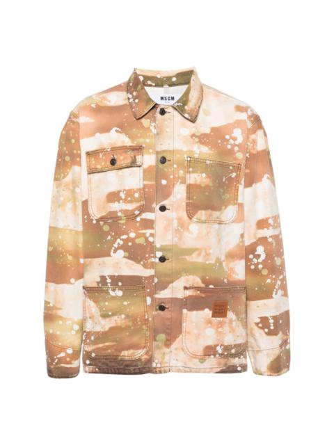 MSGM camouflage-print shirt jacket