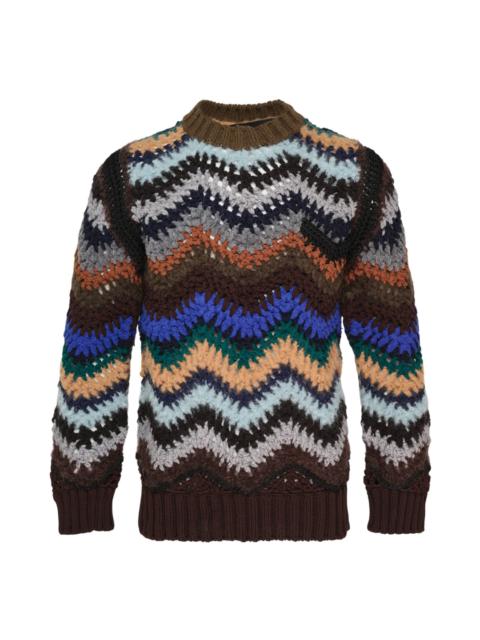 sacai Mix Crochet Knit Pullover