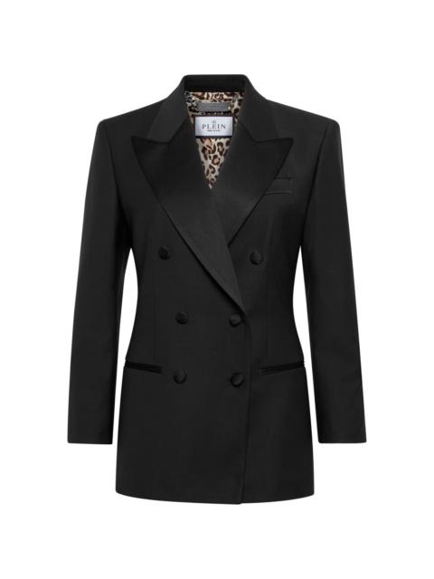 peak-lapels double-breasted blazer