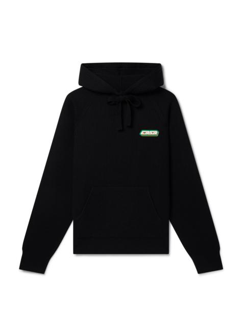 Rib Effect Hooded Sweatshirt