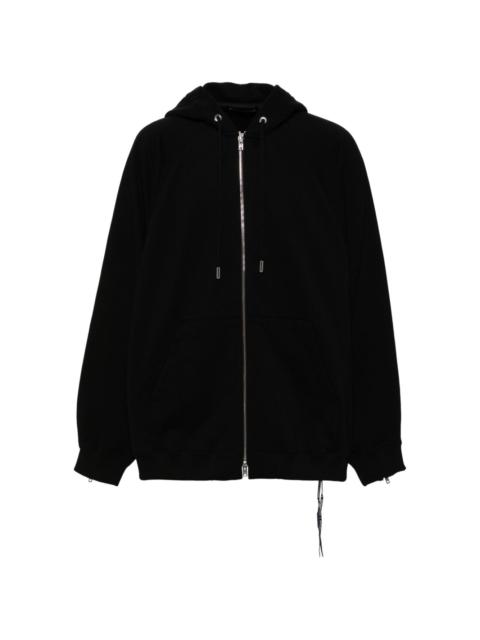 embroidered-logo hooded jacket