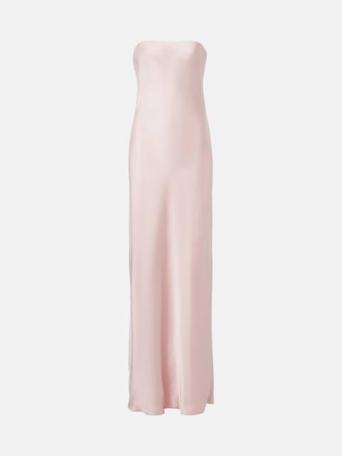 NORMA KAMALI Strapless satin maxi dress