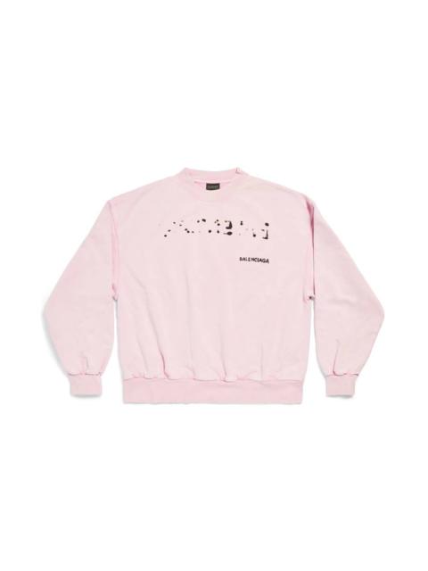 Hand Drawn Balenciaga Sweatshirt Regular Fit in Pink