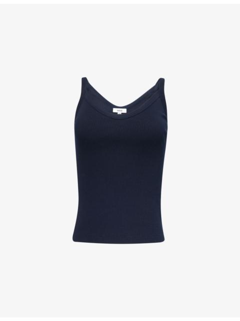 AGOLDE Jordan Scoop-Neck Ribbed Woven Tank-Top