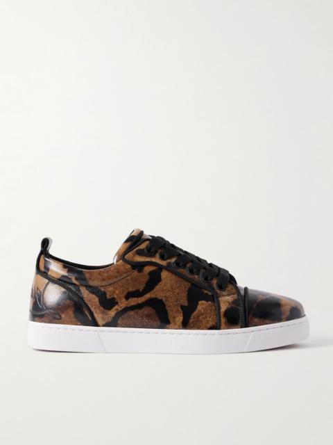 Christian Louboutin Fun Louise Junior leopard-print leather sneakers Leaf green