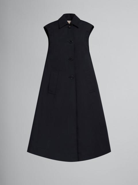 Marni BLACK BONDED COTTON COCOON DRESS