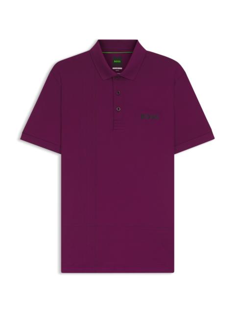 ACTIVE QUICK-DRY POLO SHIRT WITH CHECK ARTWORK