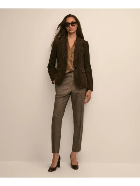 Brooks Brothers Wool Blend Houndstooth Slim Pants