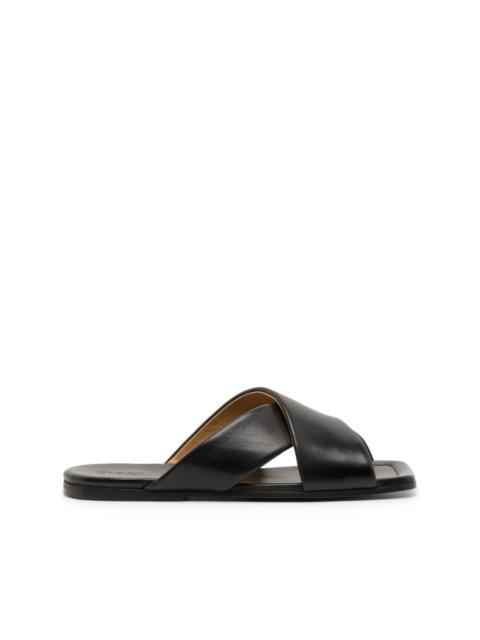 Marsèll square-toe leather slides