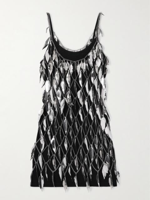 rabanne Chainmail And Jersey Mini Dress