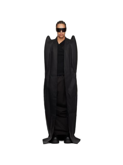 Rick Owens Black Hollywood Cape Coat