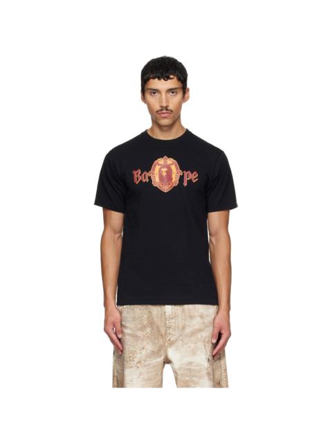 A BATHING APE® Black 'BAPE' Old English Logo T-shirt
