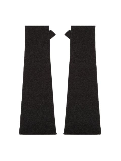 The Row Gray Fingerless Gloves