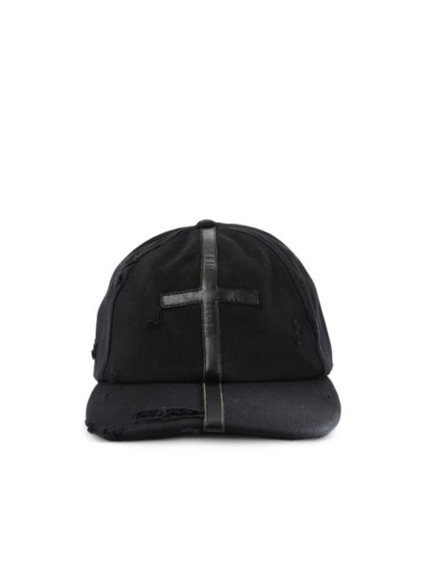 Matières Fécales distressed cross-patch baseball cap