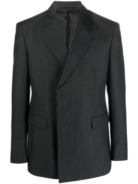 Prada logo-patch single-breasted blazer