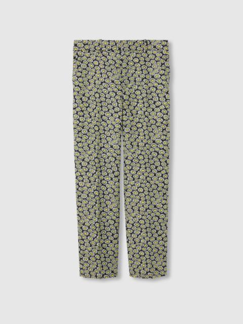 GUCCI Floral crêpe jacquard pant